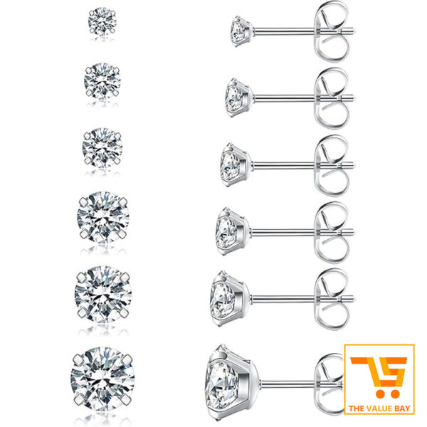 6 Pairs Stud Earrings Set