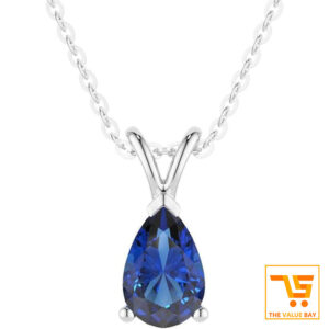 Pear-Shaped Gemstone Pendant Necklace